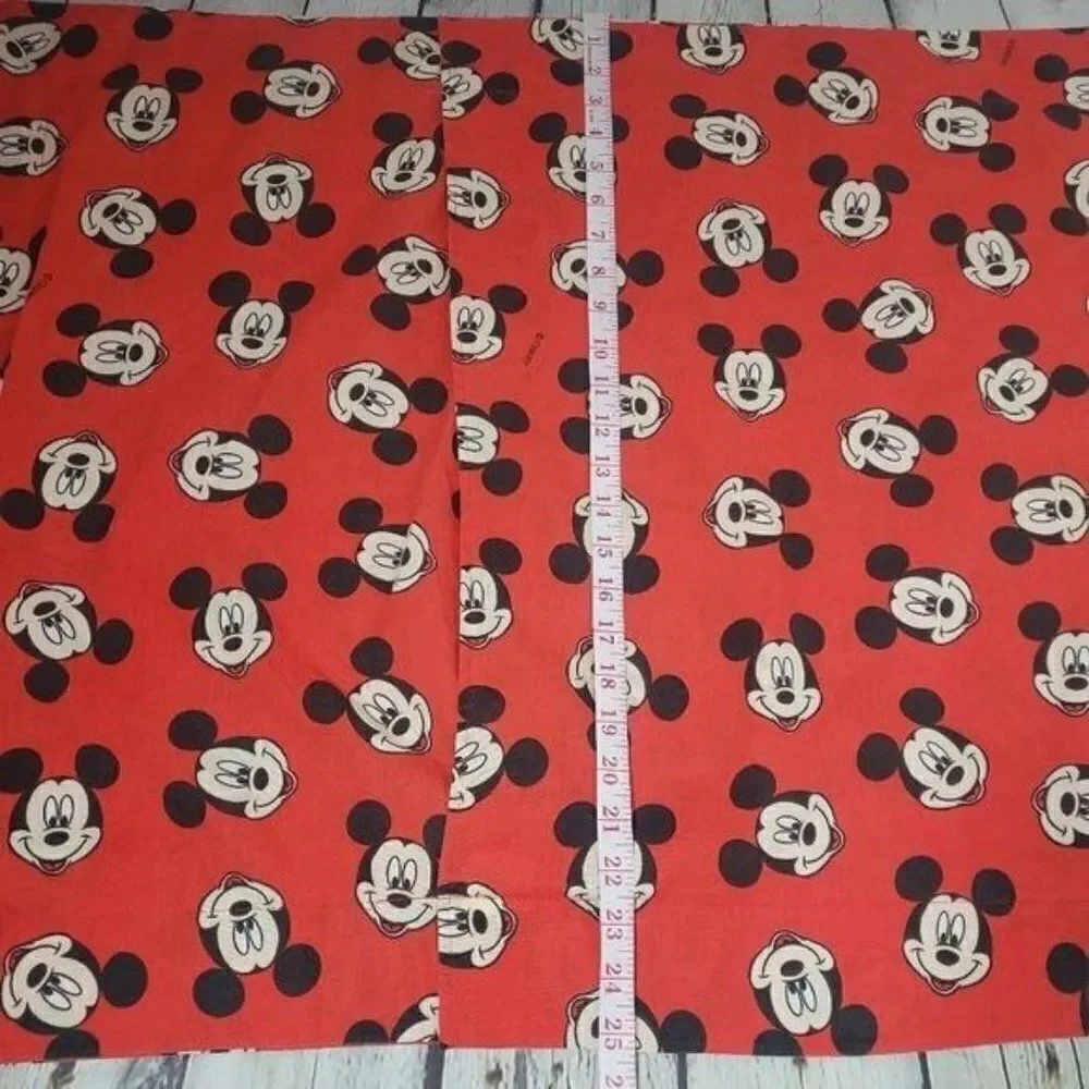 Vintage Disney Mickey Mouse Red Pillowcase
